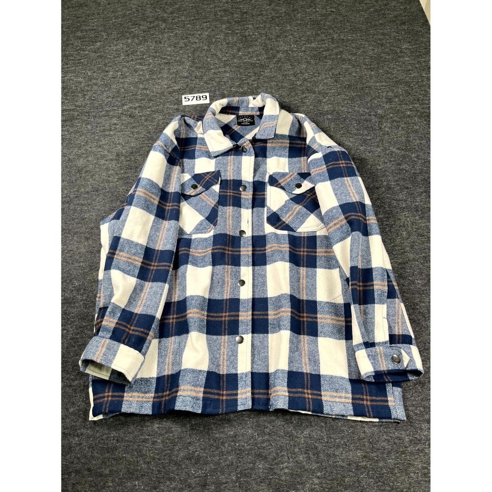 HFX Flannel Shirt Mens XL Multicolor Check Long Sleeve Collared Snap‎ Up Causal